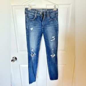 AE High Rise Ripped Skinny Jeans